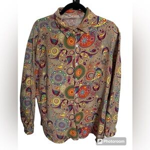 Stream Linen Blend Hippee Top Sz XL